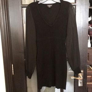 Black mini Bebe sweater dress
